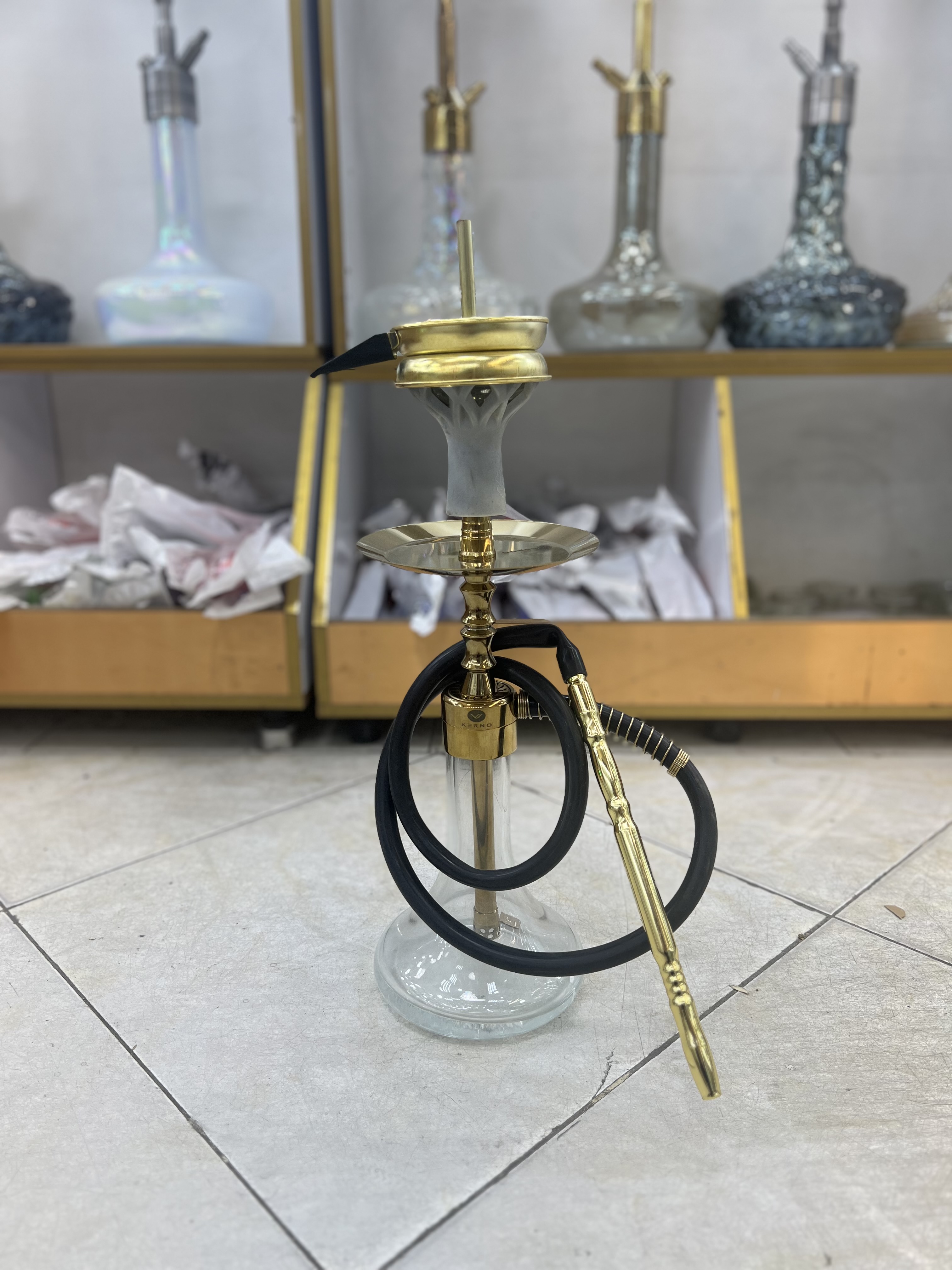 قلیان کرنو برنجی سایز کوچک