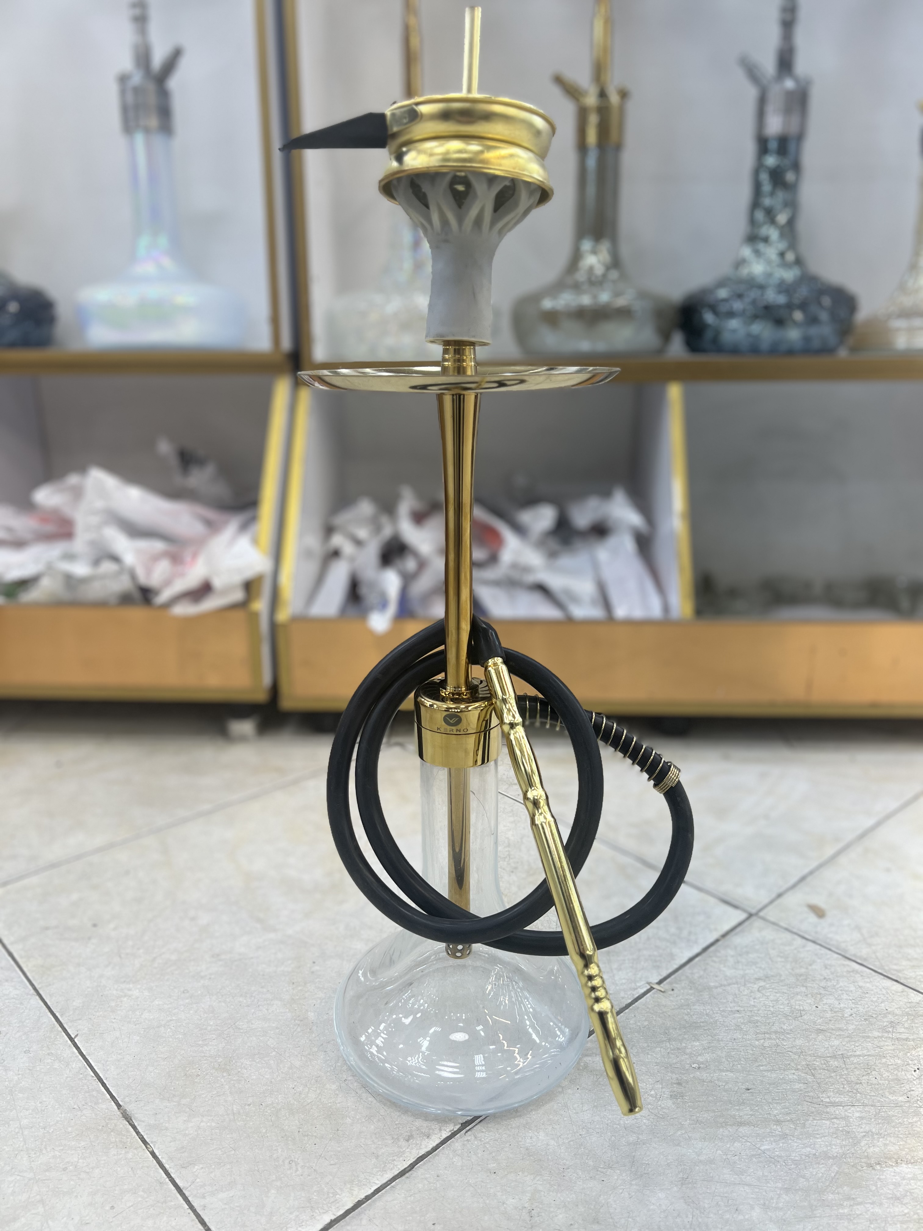 قلیان کرنو برنجی سایز متوسط